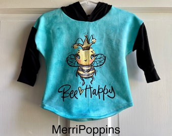 Bee Happy Baby Kapuzen-T-Shirt, 6-9 Monate