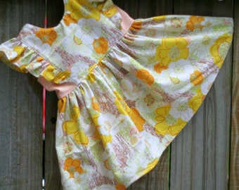 Flatterärmel Baby Herbst Kleid: Herbst Floral, 12 Monat