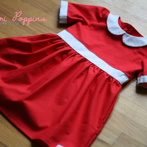 Little Red Dress, Annie Inspired dress up, Lil orphaned Annie Inspired, Peterpan Collar, Tomorrow I love YA, classic dress, Christmas gift image 10