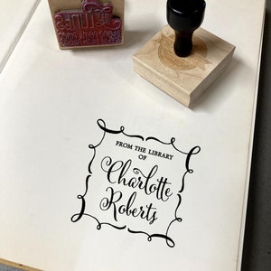 Custom Ex Libris Stamp: Personalized Library Book Plate Stamp