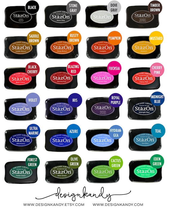 StazOn Ink pads Permanent Ink Ink For Stamping Rubber Stamp Etsy