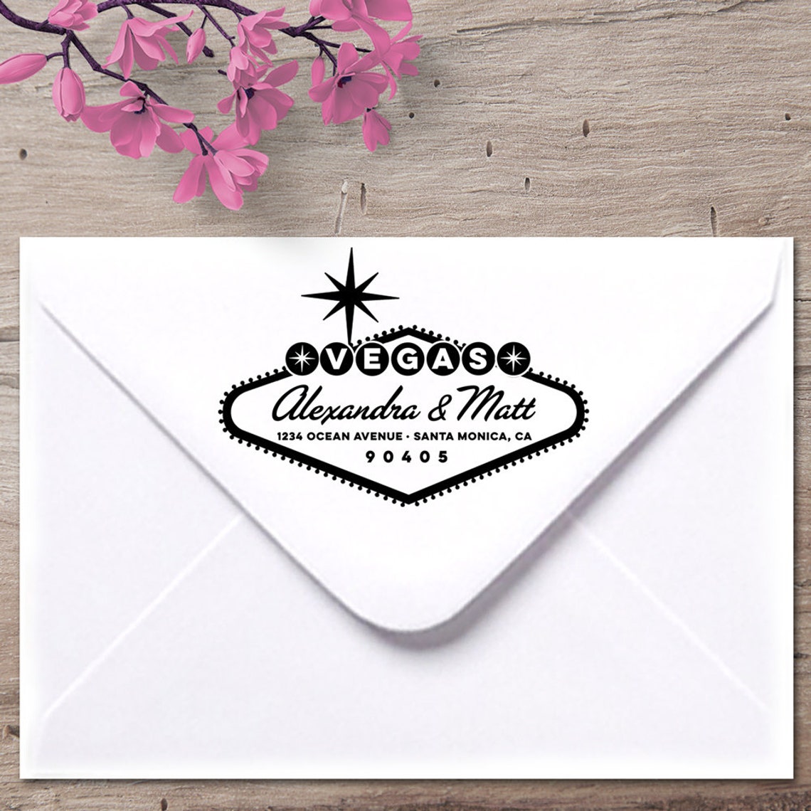 Las Vegas Stamp Address Stamp Return Address Stamp Save the Etsy