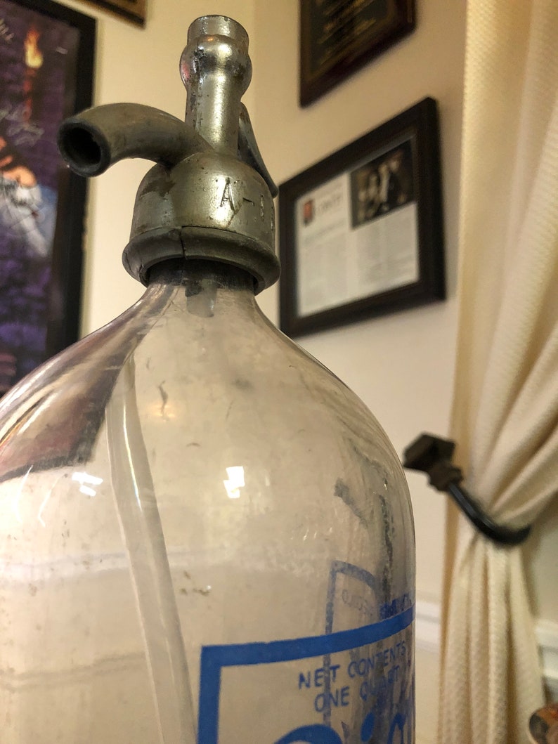 VINTAGE 1930's Glass SELTZER BOTTLE. Etsy