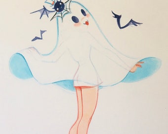 Ghosties "Bats!" Art Print