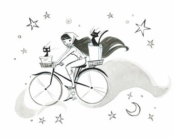 Every Witch Way "Bike" Art Print