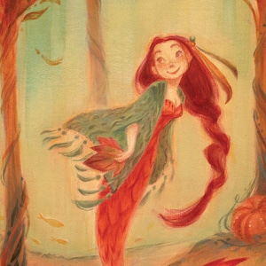 Autumn Mermaid: Art Print