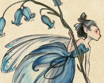 Midsummer Fairies - Bluebell: Art Print