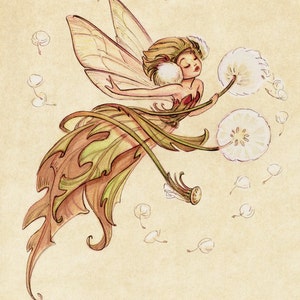 Midsummer Fairies - Dandelion: Art Print