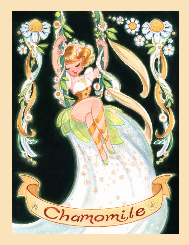 Tea & Strumpets: Chamomile Art Print image 1