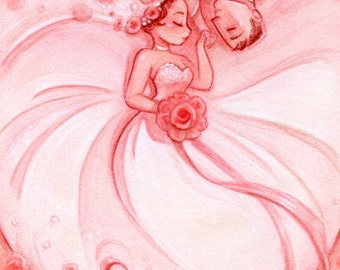 Blushing Bride: Art Print