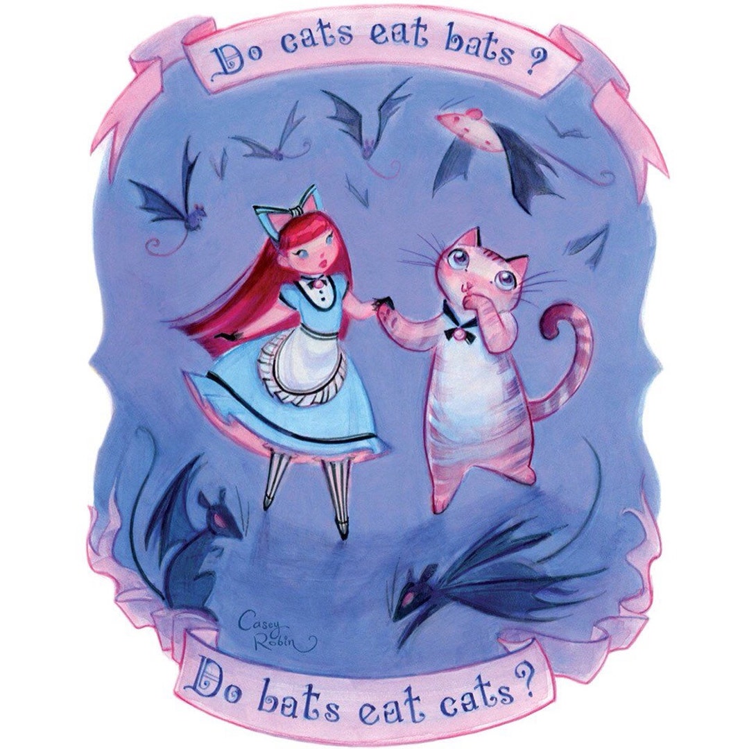 Do Cats Eat Bats Art Print Etsy