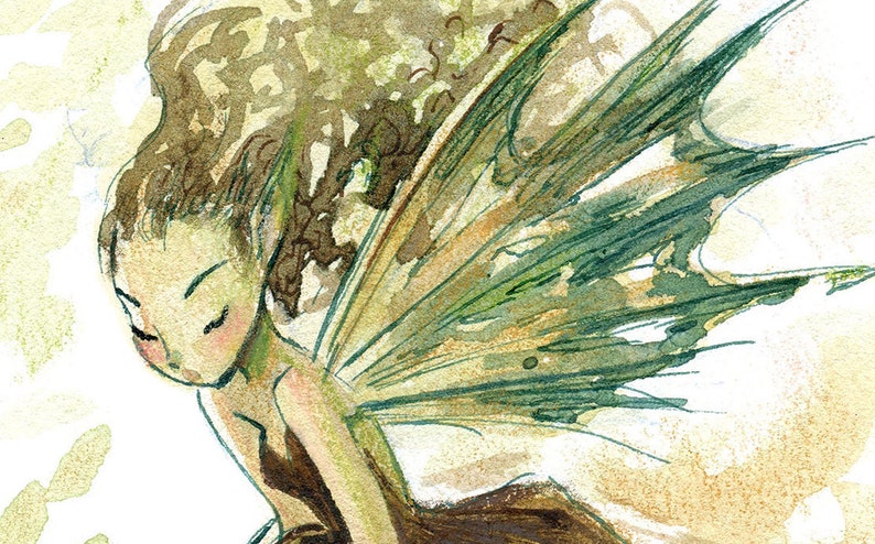 Fall Fairies Dark Pinecone: Art Print image 3