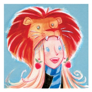 Potter Pets - Luna & Lion Hat: Art Print