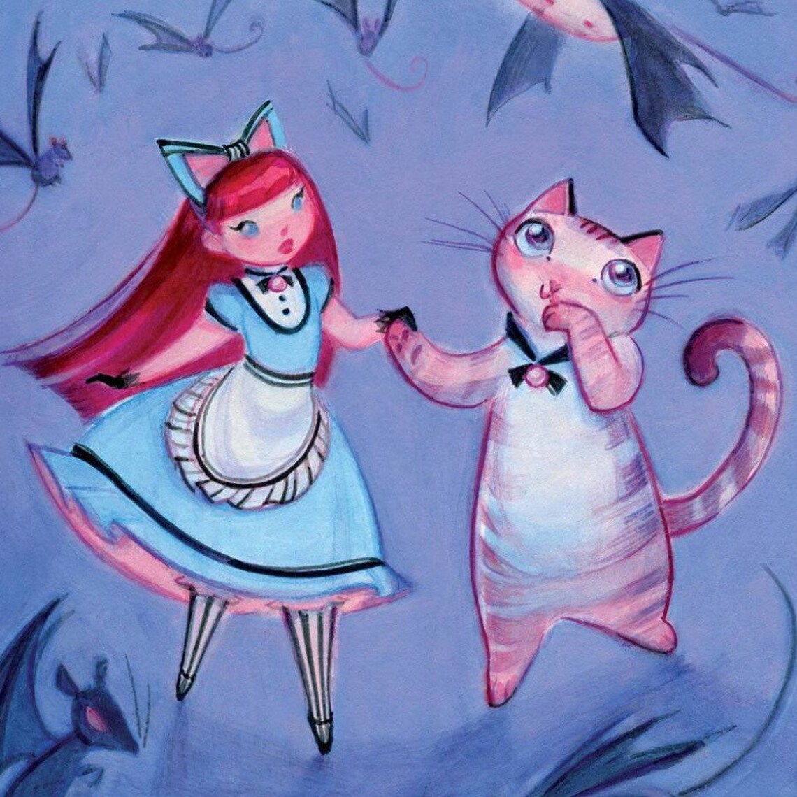 Do Cats Eat Bats Art Print Etsy