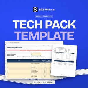 Tech Pack Template for Clothing Brands: Spec Sheet, Bill of Materials, Size Grading, Costing, Factory PDF image 1