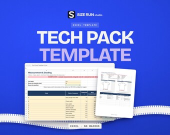 Tech Pack Template for Clothing Brands: Spec Sheet, Bill of Materials, Size Grading, Costing, Factory PDF