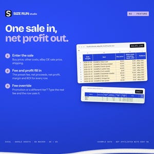 eBay Profit Tracker Spreadsheet, eBay Seller Fees Calculator, Resale Profit Calculator, DE EN Sales Log, DAC7 Counter image 3