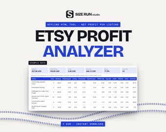 Etsy Profit Analyzer – Profit per Listing from your Etsy CSV (offline spreadsheet tool)