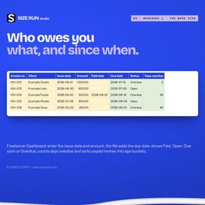 Freelancer Money Bundle, Client Invoice and Irregular Income Budget Spreadsheets for Solo Workers zdjęcie 3