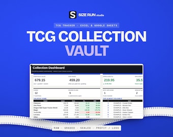 TCG Collection Tracker Spreadsheet, Pokemon One Piece Graded Card Tracker, Card Profit and Loss, Set Completion Log