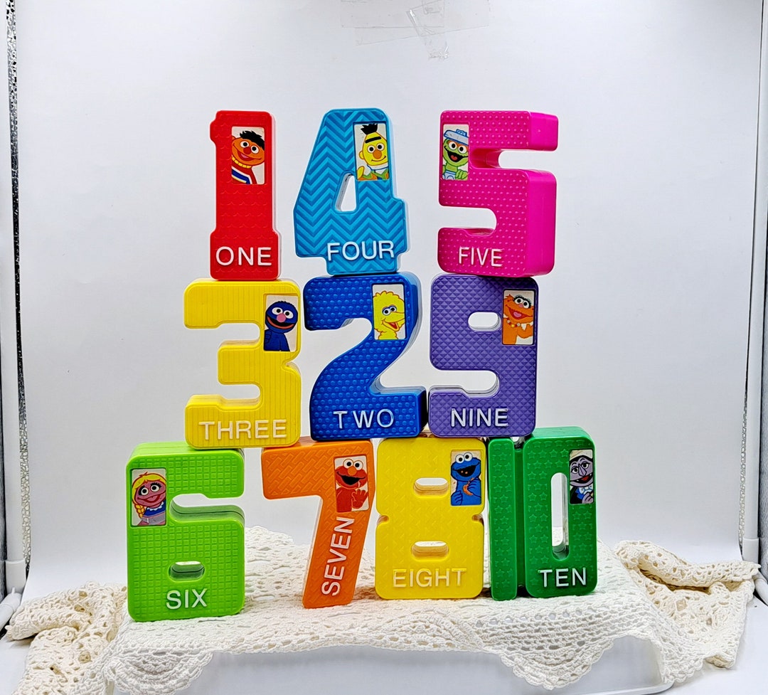 Sesame Street Stacking Number Blocks, Tyco Sesame Street Numbers, Jim ...