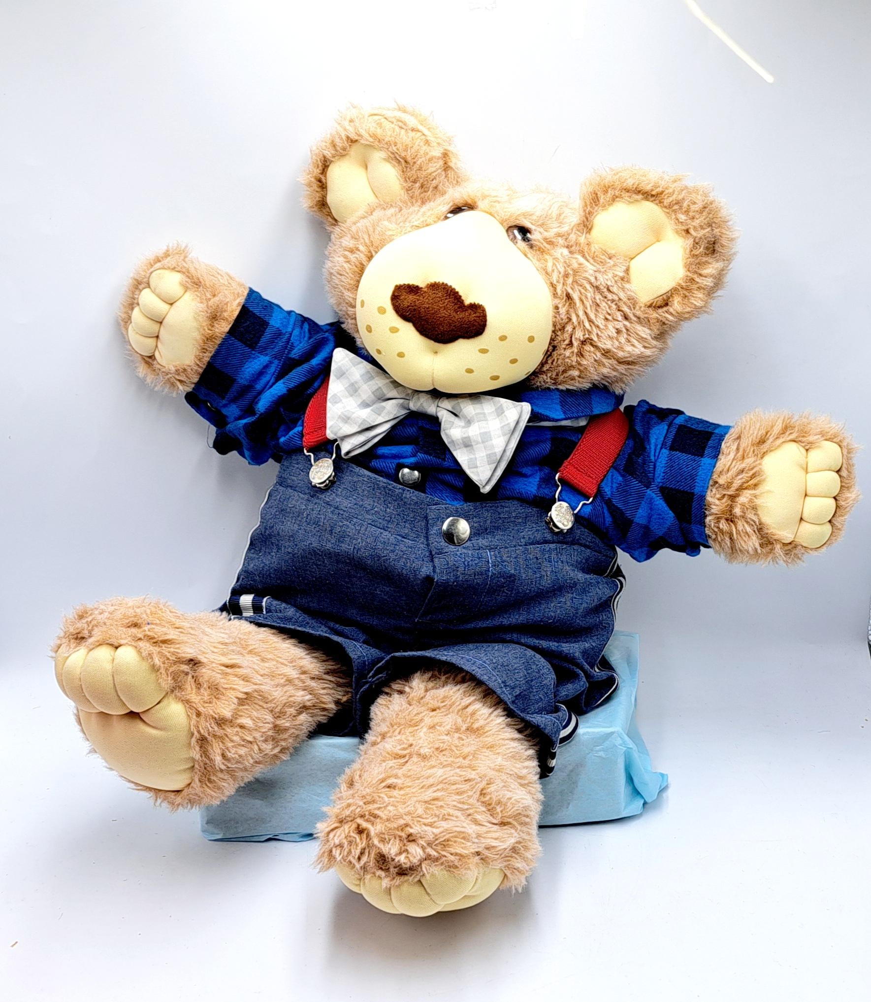 Furskins Teddy Bear- Boone- 1984 Xavier Roberts Bear- 80s Toys
