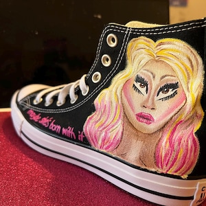 Women sizes Custom Painted Converse in Any Art Style or Character