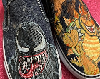 Zapatillas Vans Slip On personalizadas y pintadas: cualquier estilo artístico