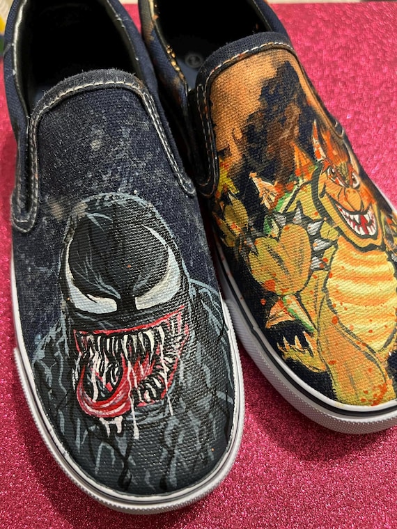 Custom Painted Vans Slip Ons-any Style of Art - Etsy UK display picture 1