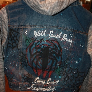 Custom Spider-man Hand Painted Jacket