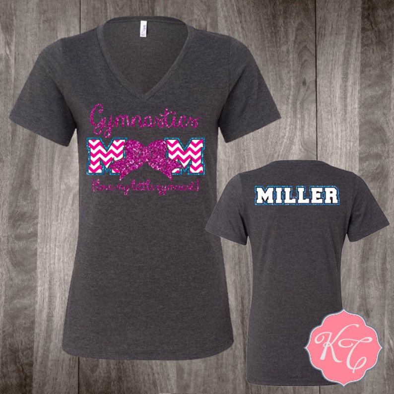 Personalized Gymnastics Mom Custom glitter Shirt | Etsy