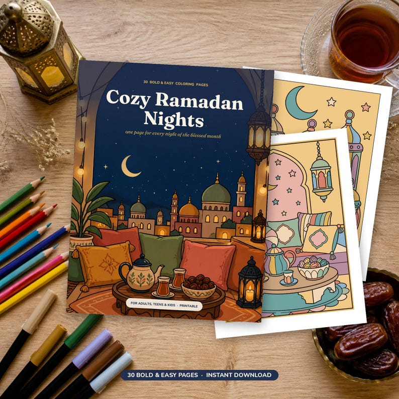 Ramadan Bundle Printable for Kids & Family, Ramadan Countdown, 99 Names ...