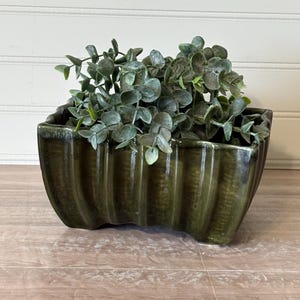 Vintage MCM Avocado Green Planter Cookson #3807