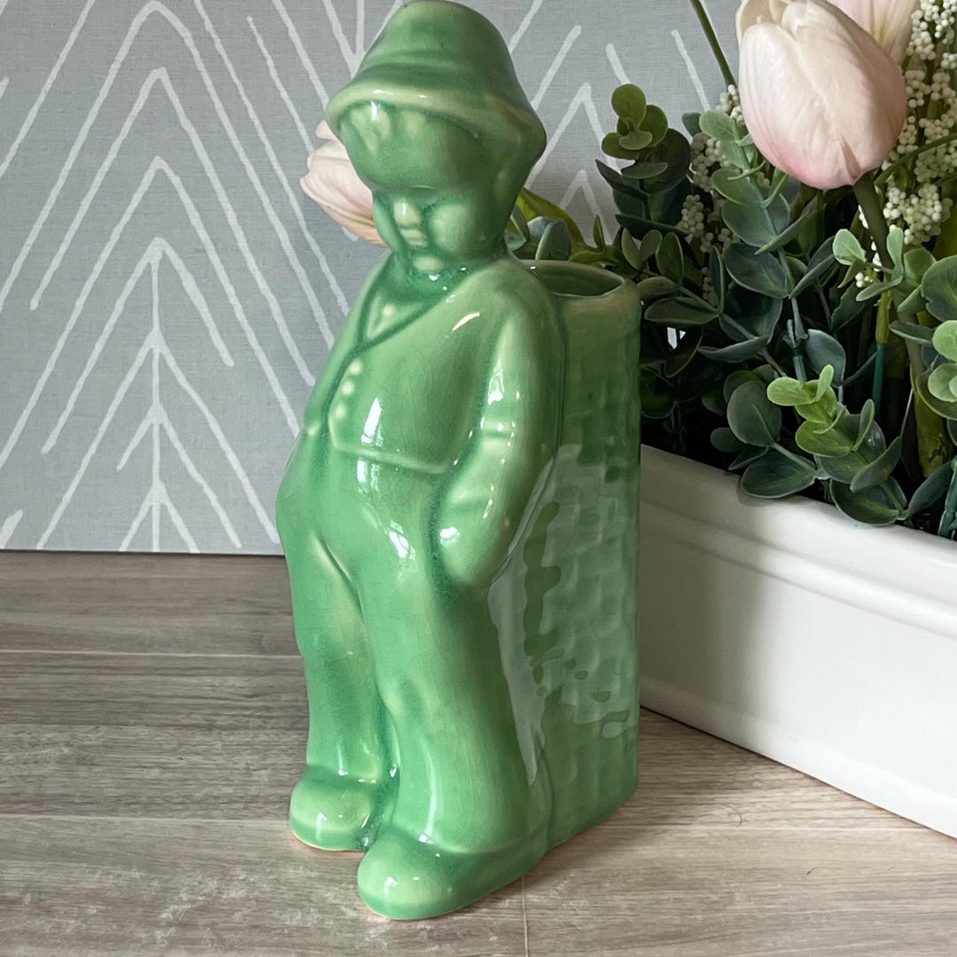 Vintage Little Dutch Boy Ceramic Planter Mint Green 1950s - Etsy