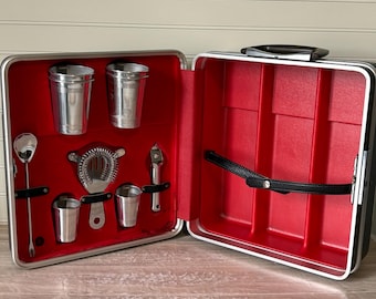 Vintage Platt MCM Portable Travel Bar Kit & Case