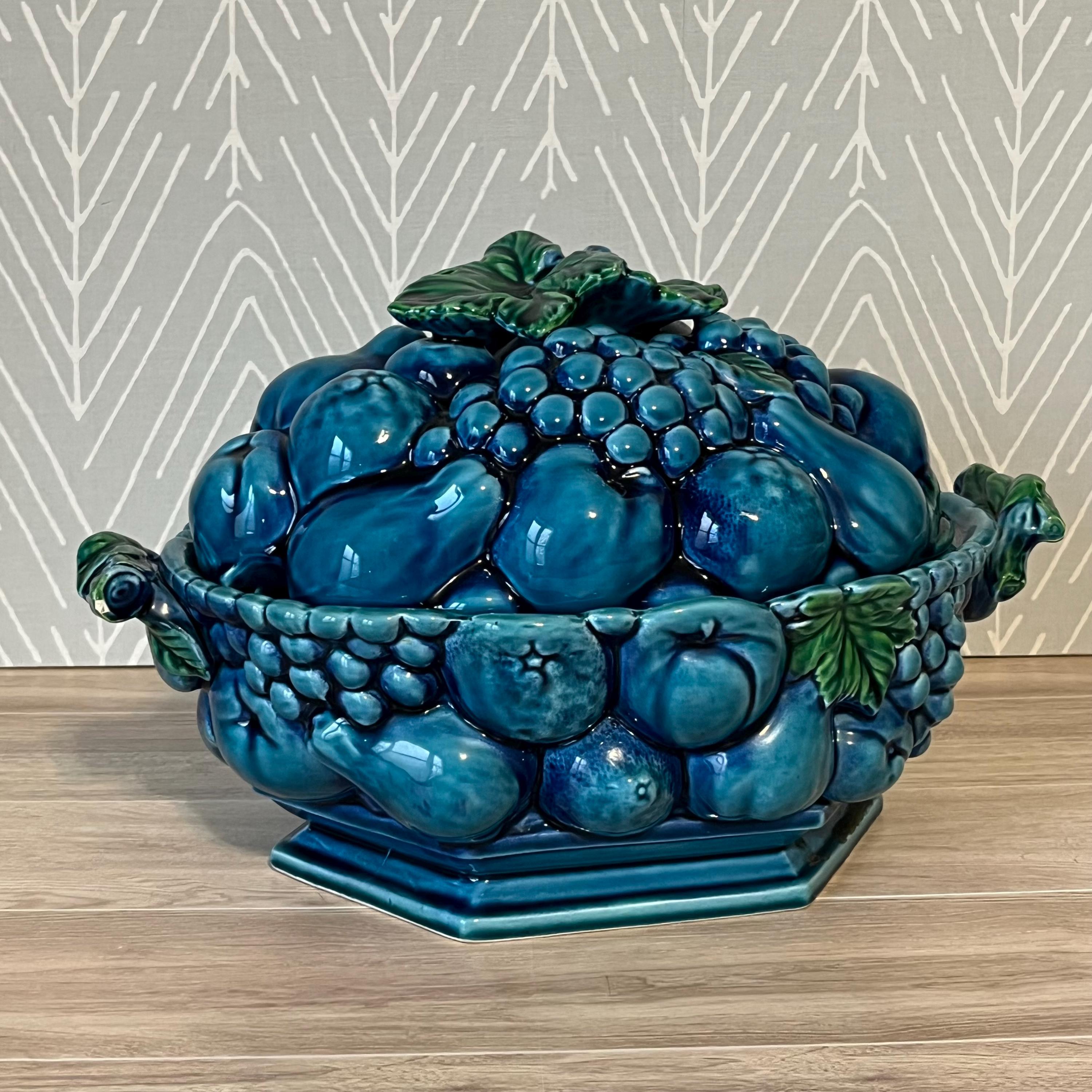 1960s Inarco Japan Blue Mood Indigo Fruit Topiary Double