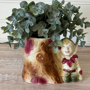 Vintage Pixie or Elf Planter Ceramic