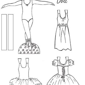 Print and Colour Your Own Ballerina Paper Doll