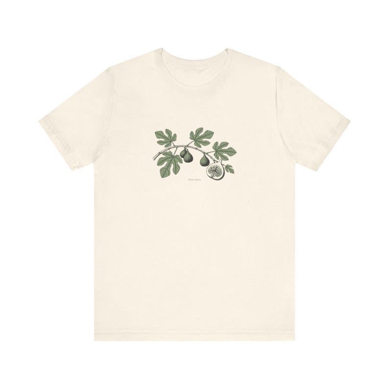 Christian Botanical T Shirt Ficus Carica | Fig Leaf Scripture Tee Song of Solomon 2:13 | Vintage Natural History Faith Gift image 2