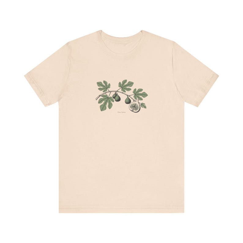 Christian Botanical T Shirt Ficus Carica | Fig Leaf Scripture Tee Song of Solomon 2:13 | Vintage Natural History Faith Gift image 3