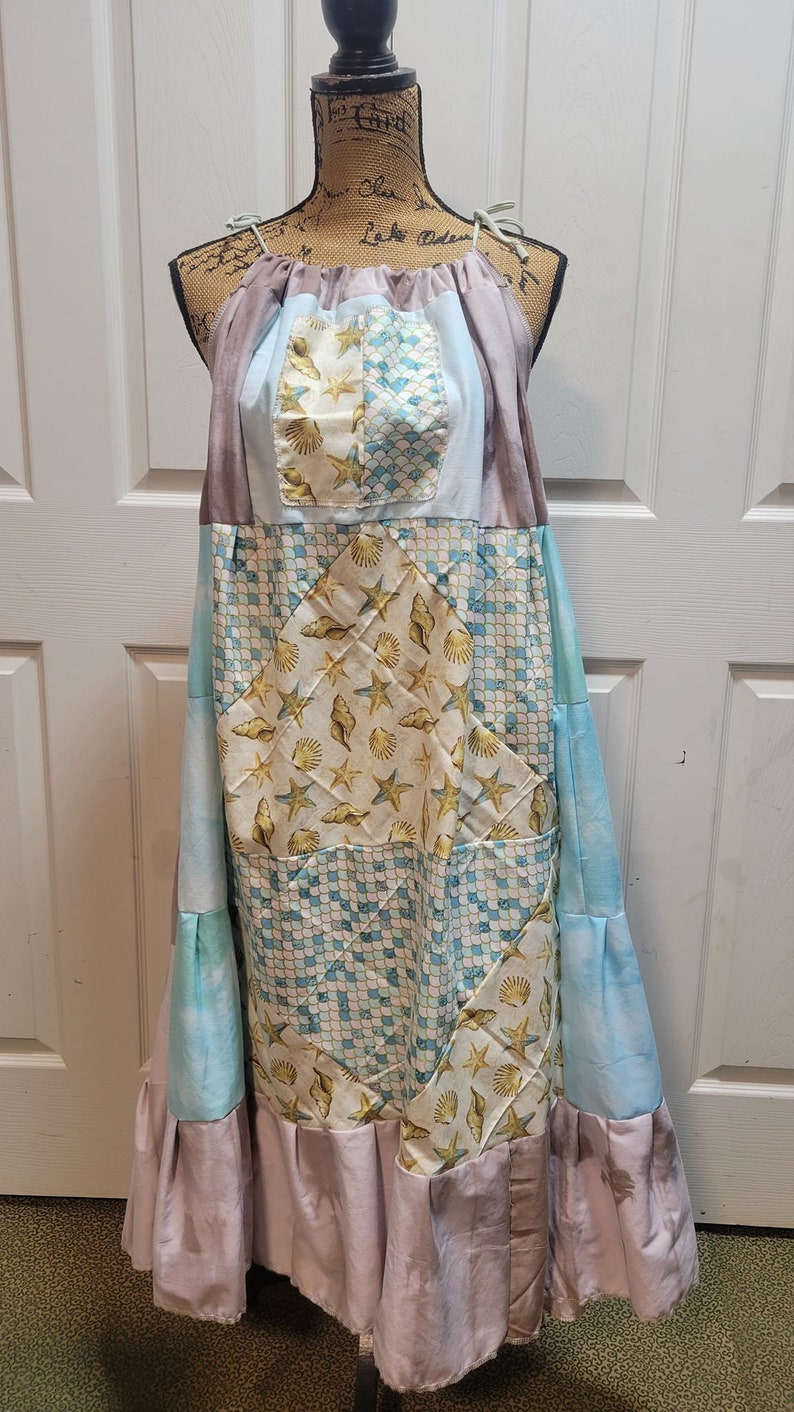 Handmade Quilt Dress, Patchwork Bohemian Hippie Dress image 4