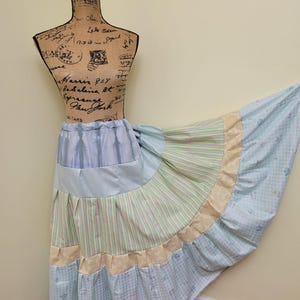 Bohemian Plus Size Renaissance Maxi Skirt,, Maximalist Boho Patchwork Hippie Peasant Skirt