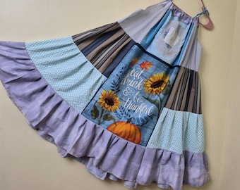 Boho Plus Size Sundress, Patchwork Maxi Beach Dress, Bohemian Hippie Summer Quilt Dress