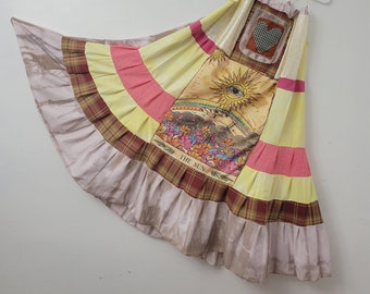 Wearable Art Dress, Handmade Upcycled Tapestry Dress, Patchwork Bohemian Hippie Dress