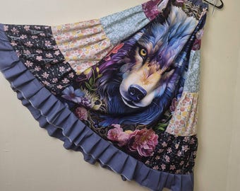 Upcycled Tapestry Dress: Handmade Patchwork Bohemian Hippie Style Wearable Art