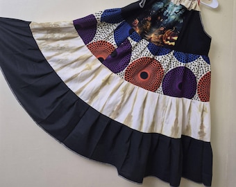 Boho Sundress, Bohemian Maxi Beach Dress, Hippie Summer Wearable Art, Plus size/Free Size