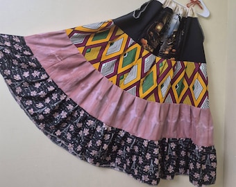 Boho Sundress, Bohemian Maxi Beach Dress, Hippie Summer Wearable Art, Plus size/Free Size
