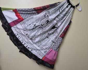 Upcycled Tapestry Dress: Handmade Patchwork Bohemian Hippie Style Wearable Art