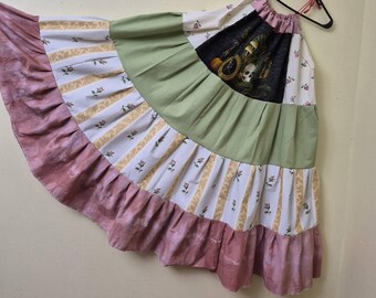 Boho Sundress, Bohemian Maxi Beach Dress, Hippie Summer Wearable Art, Plus size/Free Size