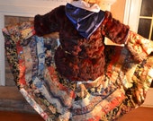 Upcycled Fur and Patchwork Hippie Coat ALR062